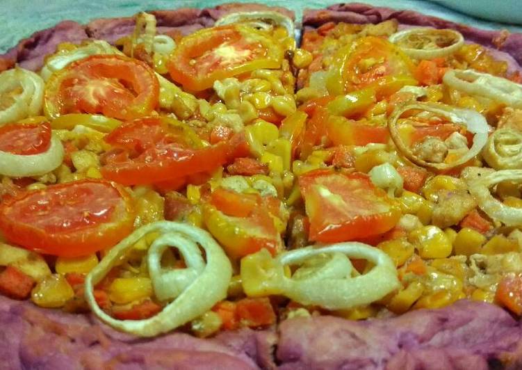 gambar untuk resep Pizza Dough Ubi Ungu