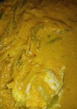 Gulai telur labu siam bumbu padang