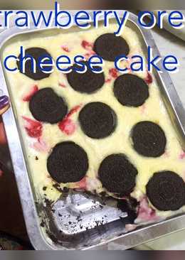 No bake strawbery oreo cheese cake pasti jadi dan murah