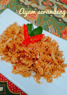 Ayam Serundeng (isian roti goreng)