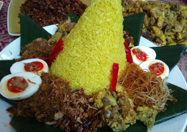 cara membuat Tumpeng ceria