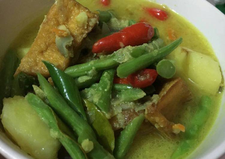 resep Kari Tahu Buncis Kentang