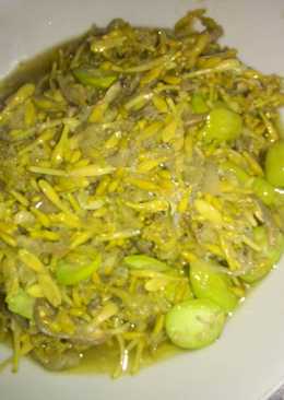 Tumis pedas bunga pepaya mix pete n terii