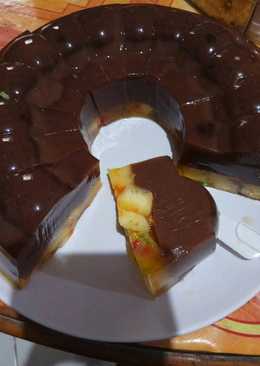 Puding coklat mangga bolu sukade