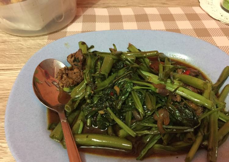 resep makanan Kangkung ati ampela goreng