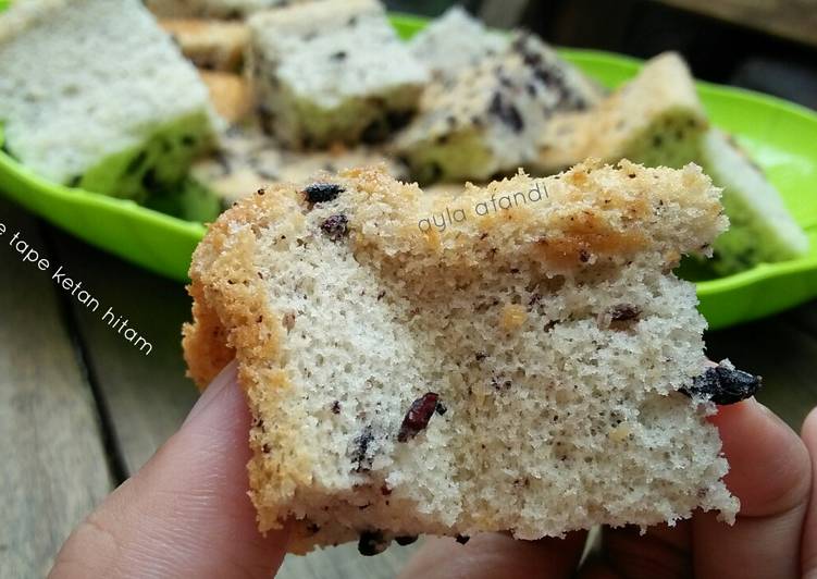 resep makanan Chiffon cake tape ketan hitam