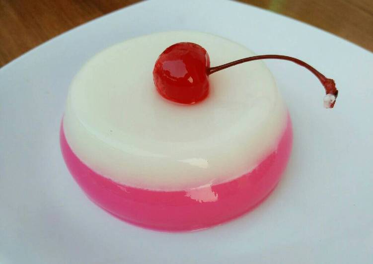 resep Puding jelly #merah putih