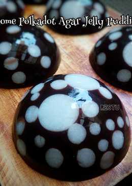 Mini Dome Polkadot Agar Jelly Pudding (puding polkadot)