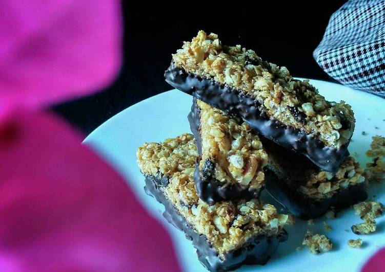 resep lengkap untuk Oatmeal Granola Bar (FITBAR homemade)