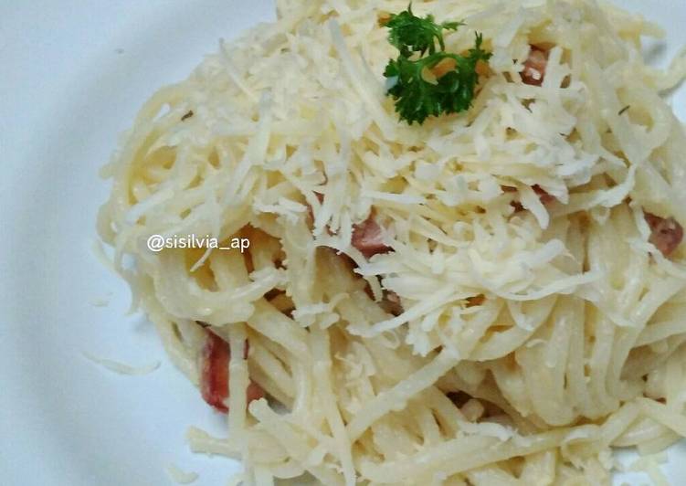 gambar untuk cara membuat Spaghetti carbonara ?? #PR_Pasta