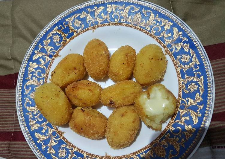 Resep Kroket kentang isi keju By Riea Mukhlis