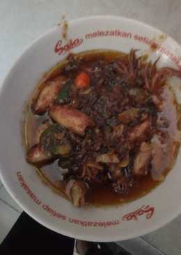 Cumi asin masak saos tiram