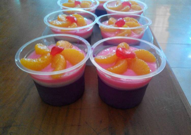 resep Puding sutra ubi ungu