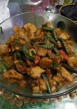 Oseng T2K (tahu, tempe, dan kacang panjang)