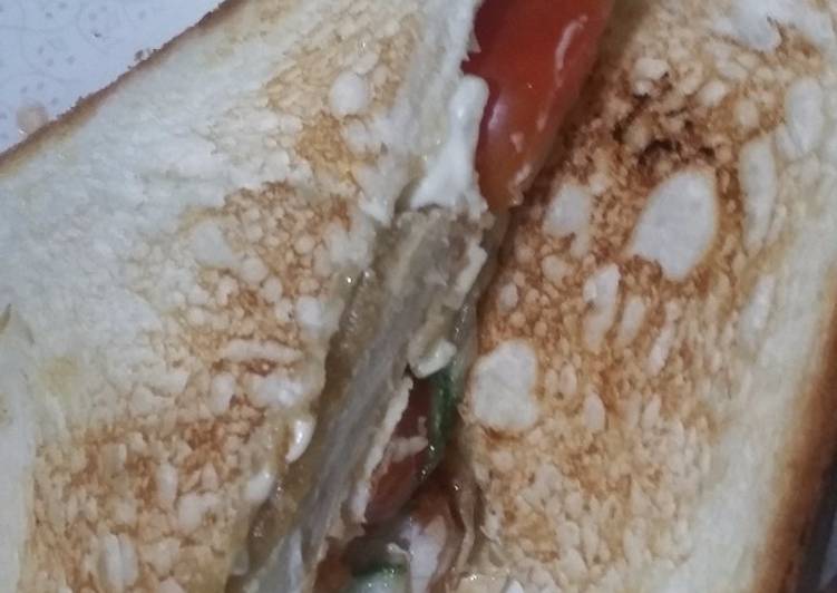 resep lengkap untuk Sandwich isi ayam fiesta