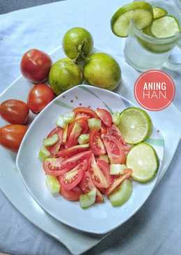Fresh Tomatoes with Infus fruit lemon#Food combining part 2/5#