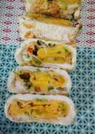 Telur Dadar warna warni