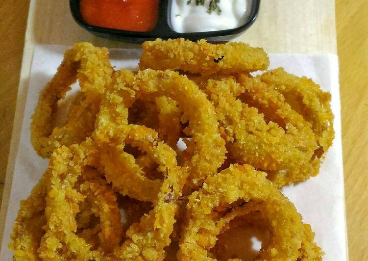 bahan dan cara membuat Onion Rings Super Kriuk