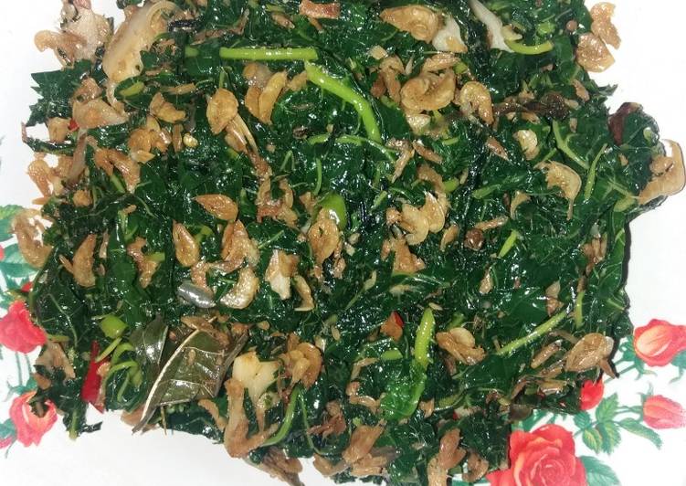 resep Tumis daun pepaya rebon