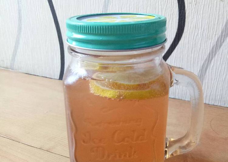 cara membuat Lemon apple soda
