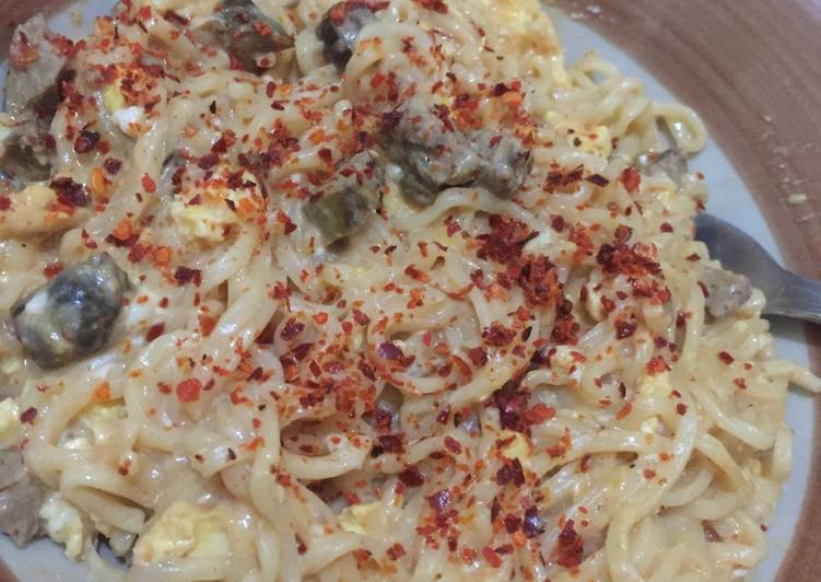 Resep Spicy Carbonara Mie Karya Meggie Marcelina