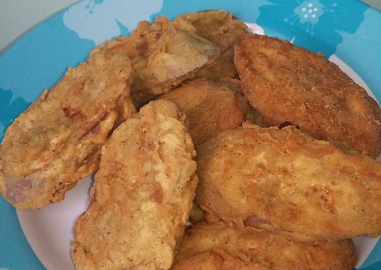 bahan dan cara membuat Terong goreng kfc