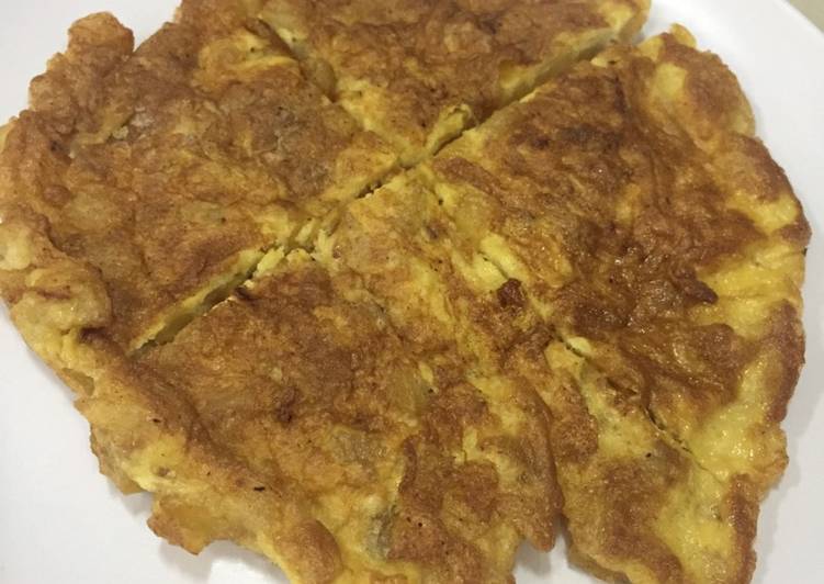 resep lengkap untuk Omelete kentang