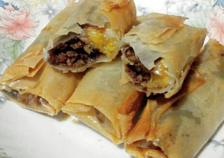 resep lengkap untuk Lumpia piscok gandum