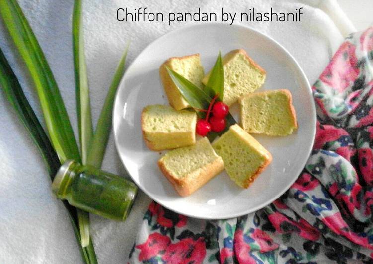 bahan dan cara membuat Chiffon Pandan simple