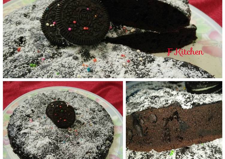 gambar untuk cara membuat Brownies Oreo Teflon (no mixer)