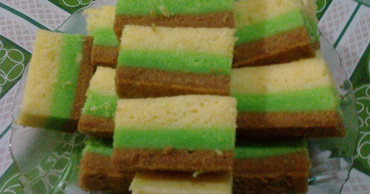 Resep Bolu  kukus  3 rasa mocca pandan  keju  oleh 