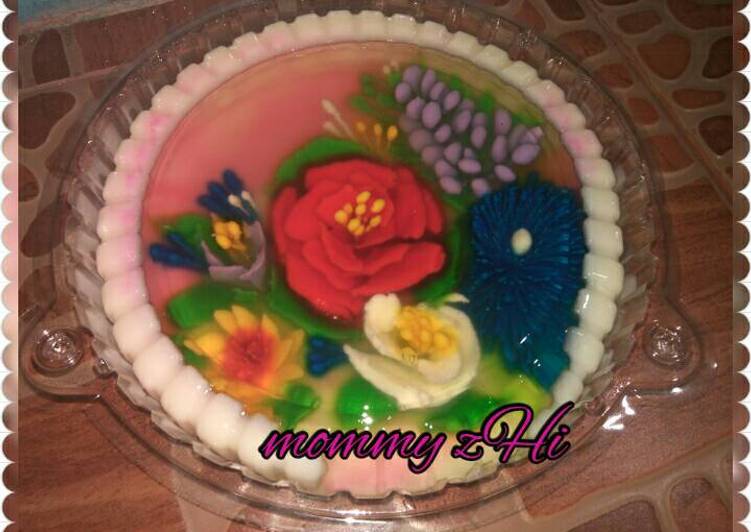 bahan dan cara membuat Jelly art simple