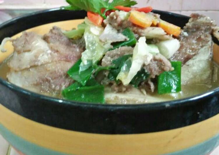 resep lengkap untuk Sop sumsum kaki sapi