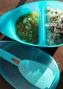 MPASI 9m+ Nasi Gurih Belut & Sayur Asem