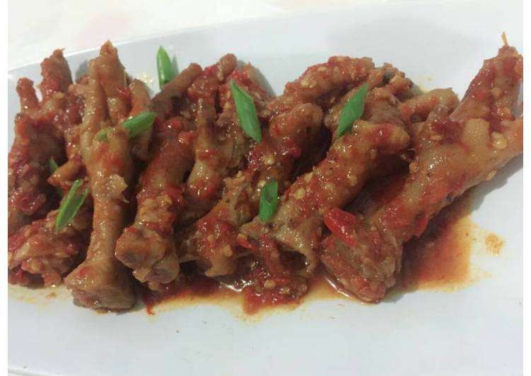 Resep Ceker pedas Kiriman dari putriaprilliafiz