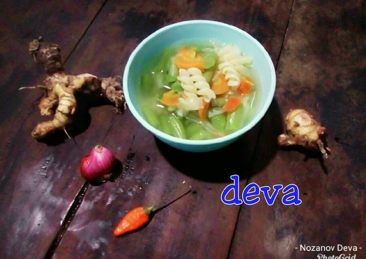 resep lengkap untuk Sup Buncis Makaroni Deva