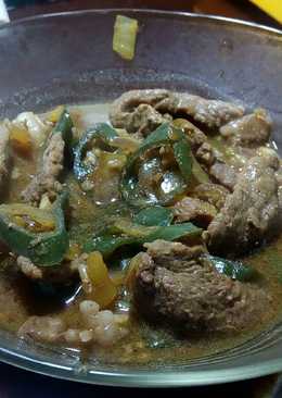 Semur daging sapi cabai hijau (slow cooker)