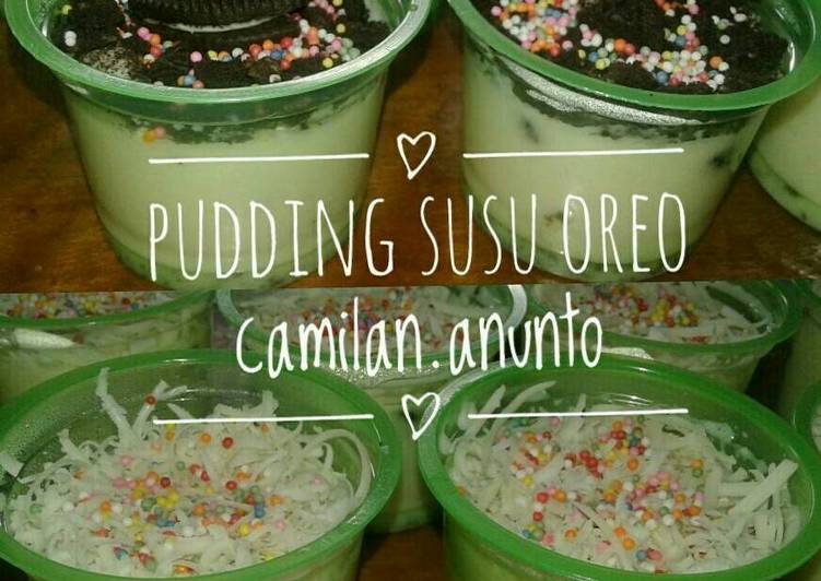 gambar untuk resep Pudding Susu Oreo