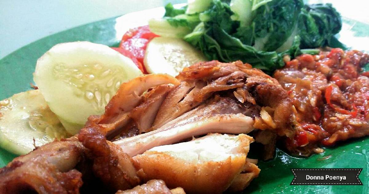 457 resep ayam penyet pedas  enak dan sederhana Cookpad