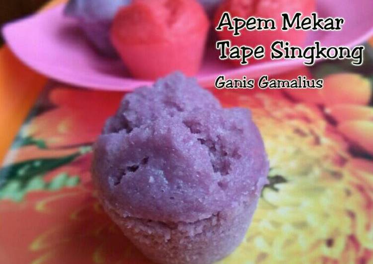 Resep Apem Mekar Tape Singkong #PR_OlahanTepungBeras Dari Ganis Gamalius