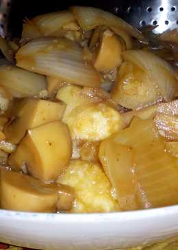 Tahu sutera saos jamur teriyaki