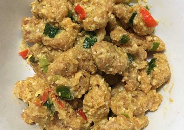 resep masakan Chicken popcorn salted egg