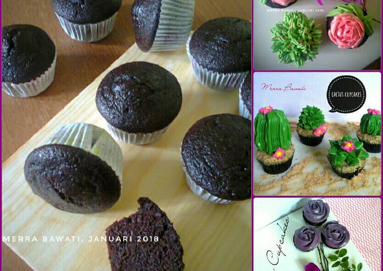 resep masakan Eggless Moist Choco Cupcakes