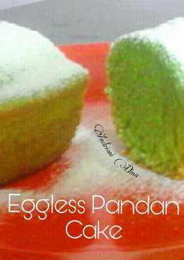 Eggless Pandan Cake (No mixer No telur No mentega)