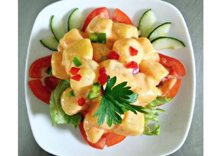 resep makanan Potato Salad with Dressing Chilli Mayo