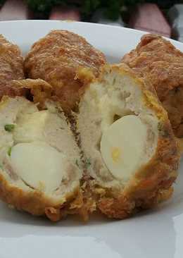 Bakso ayam isi telur puyuh mozarella (ketofriendly)