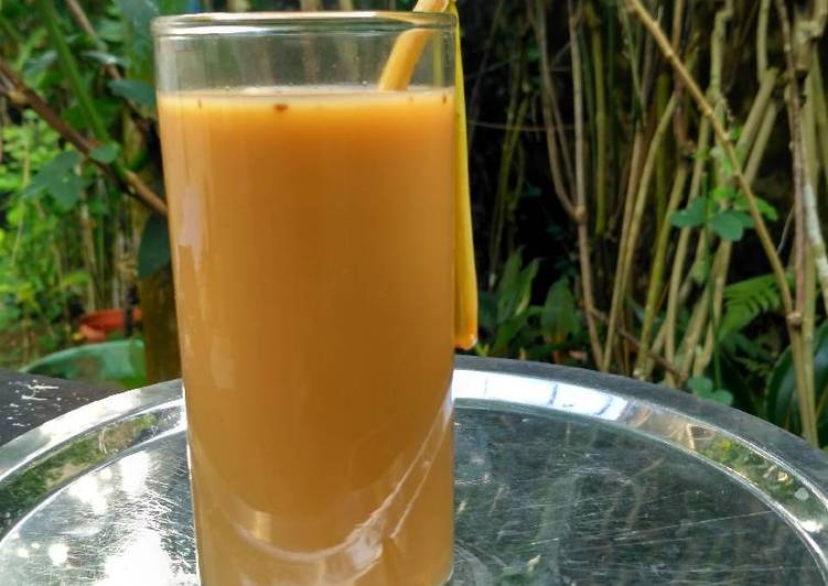 bahan dan cara membuat Wedang Susu Jahe Rempah