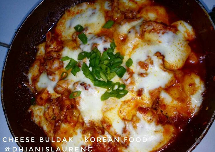 gambar untuk resep Cheese buldak - korean spicy chicken - ayam pedas korea