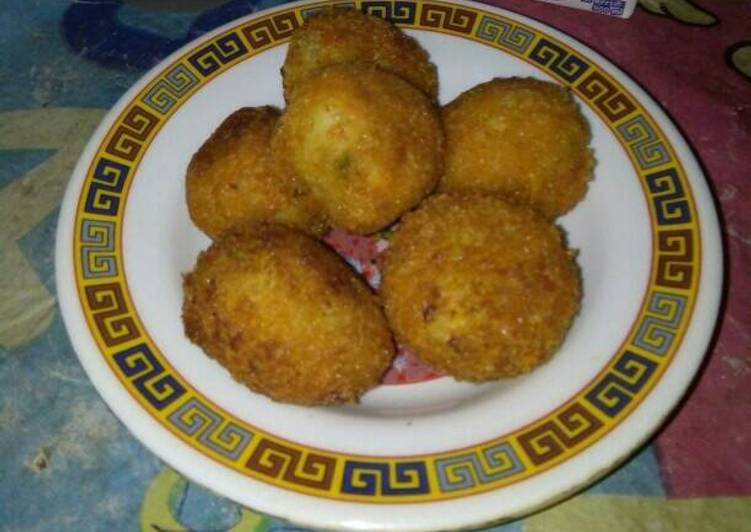 cara membuat Kroket kentang isi keju