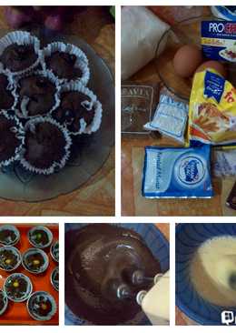 Brownies cheese cup kukus topping chacha